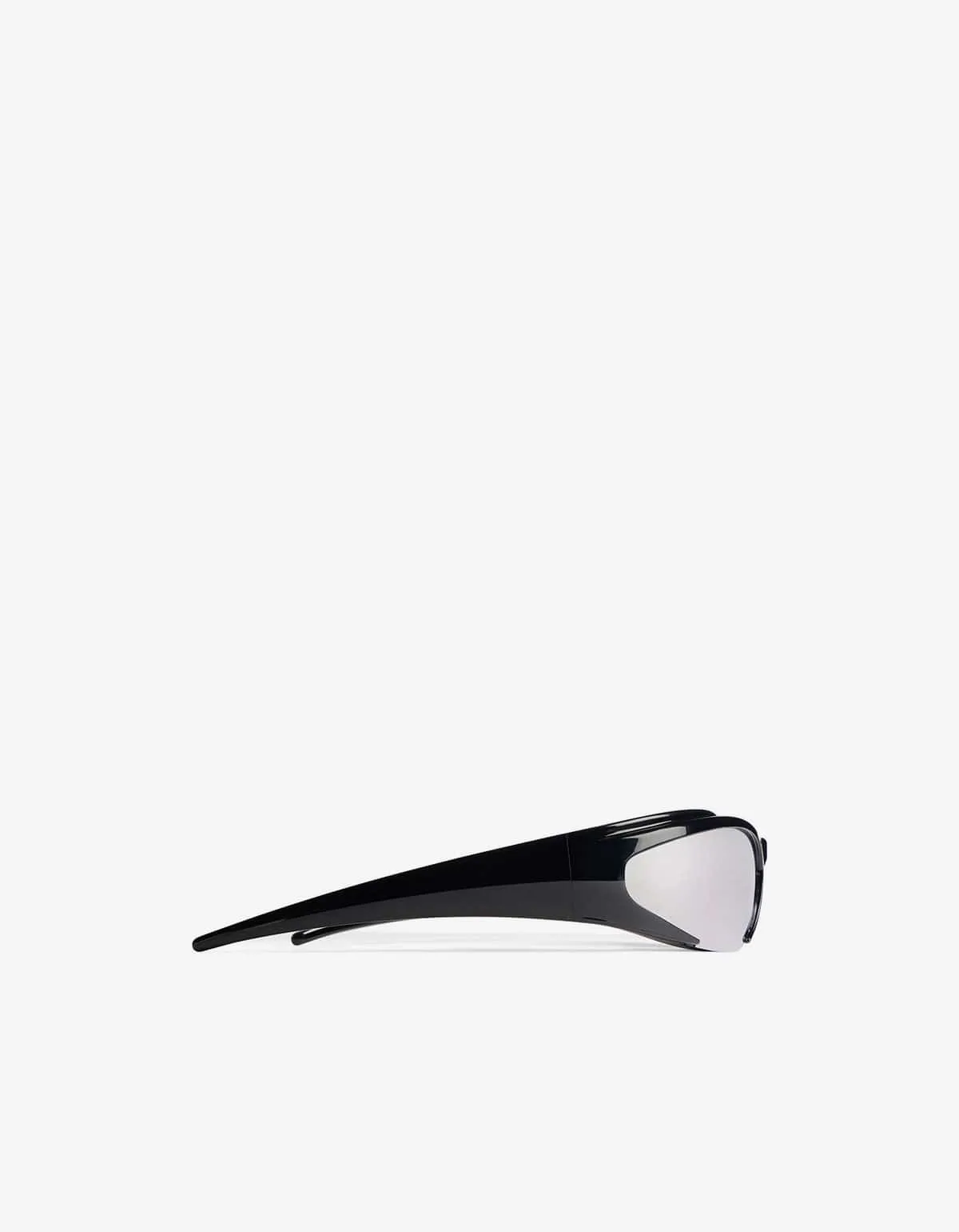 Balenciaga Black Reverse Xpander Rectangle Sunglasses