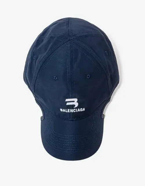 Balenciaga Blue Sporty B Notch Visor Cap