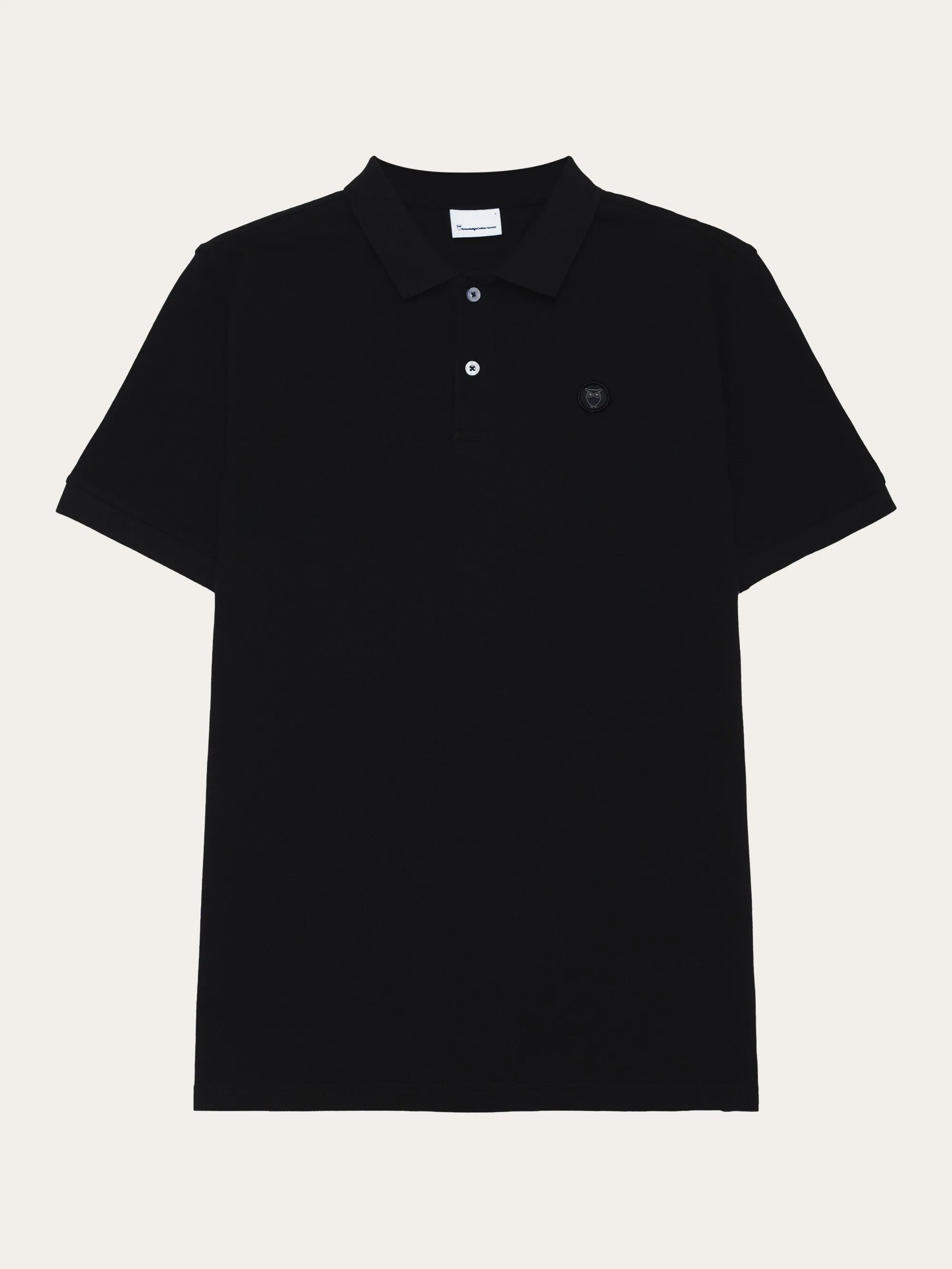 Basic badge polo - Black Jet Knowledge Cotton