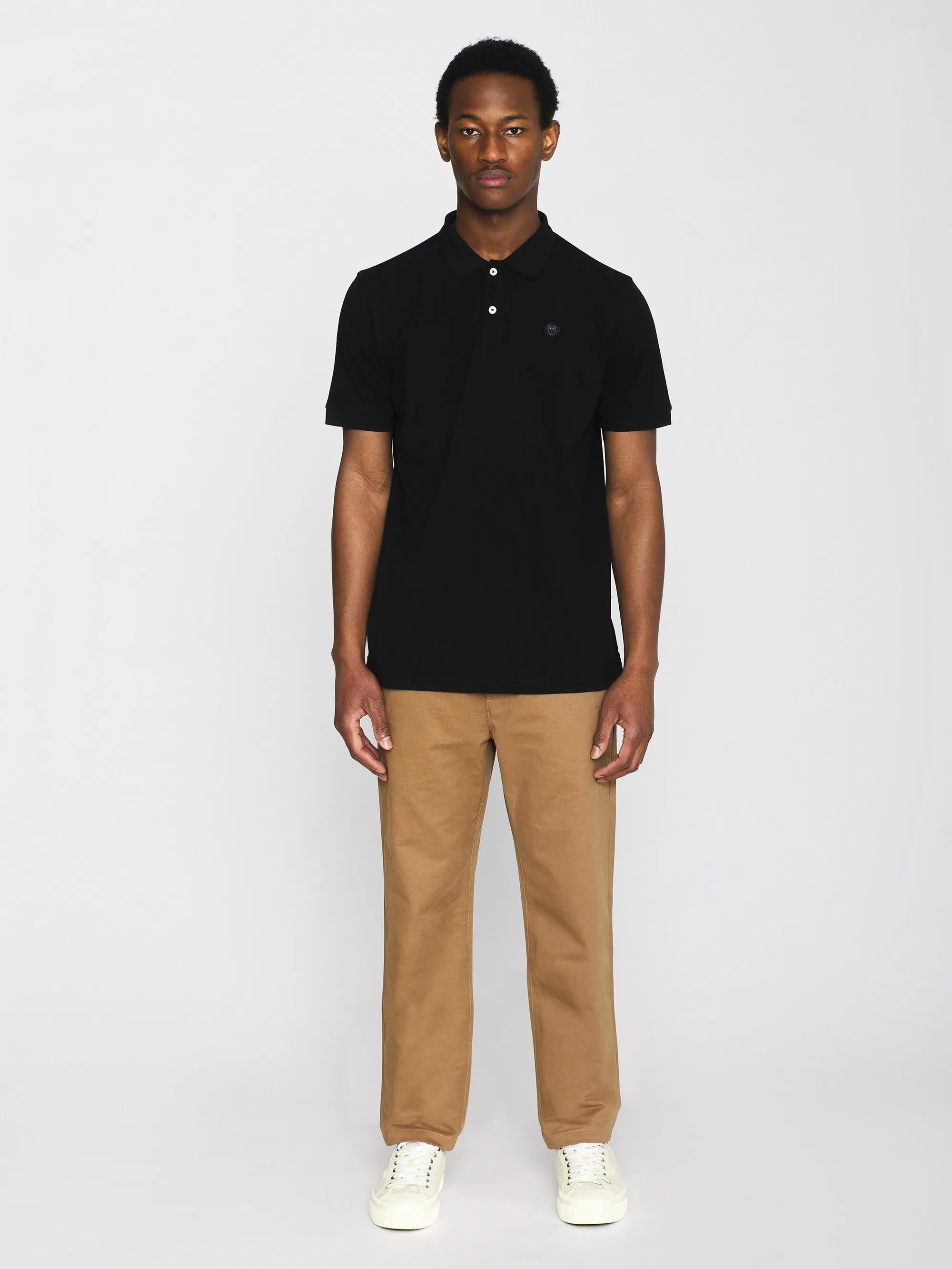 Basic badge polo - Black Jet Knowledge Cotton