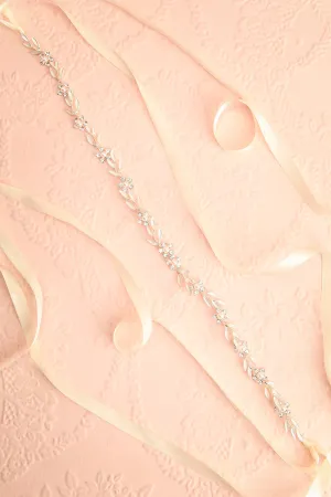 Bethmale | Silver Flower & Leaf Belt