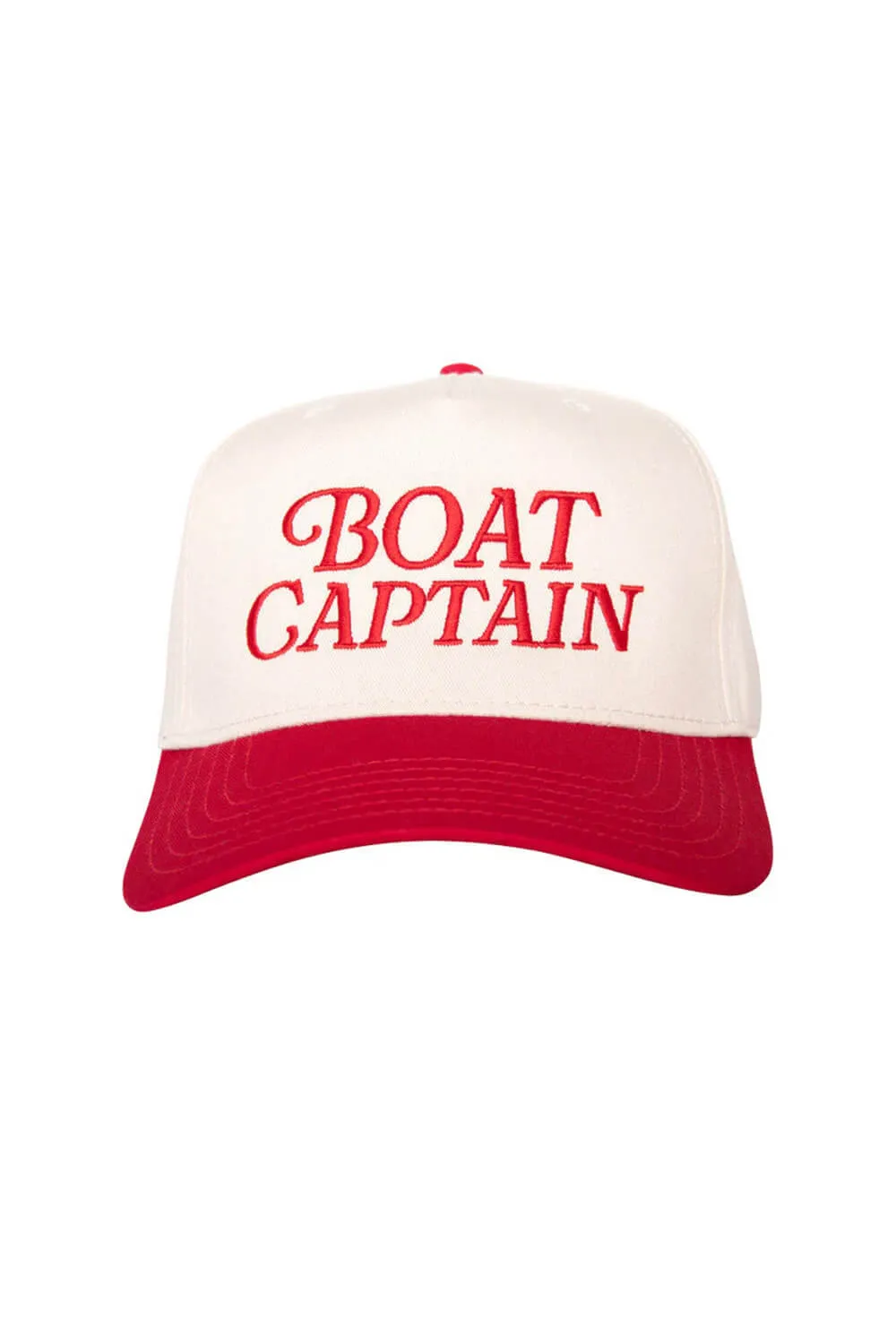 Boat Captain Trucker Hat for Women in Red/Tan | KDC-BC-1127-RED-TAN