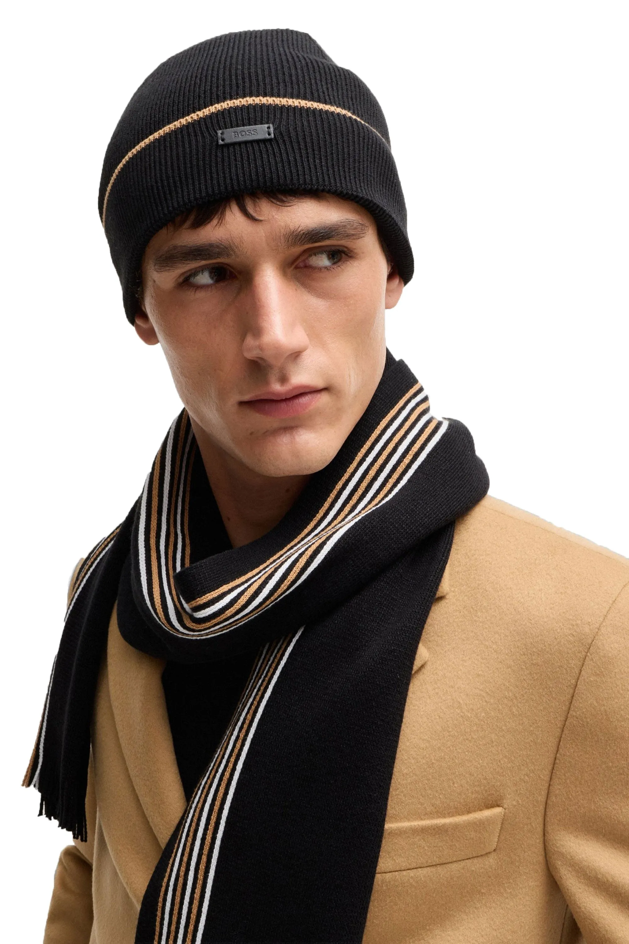 Boss Enzo_scarf And Hat Set Black