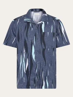 Box short sleeve Northern Lights shirt - GOTS/Vegan - Blue Knowledge Cotton