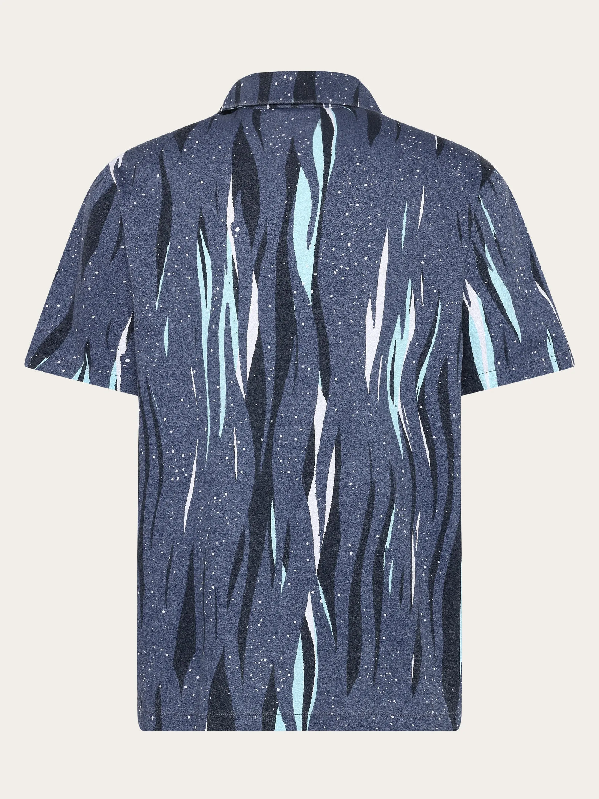 Box short sleeve Northern Lights shirt - GOTS/Vegan - Blue Knowledge Cotton