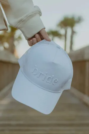 Bride Trucker Hat for Women in White | KDC-TC-1072-WHT