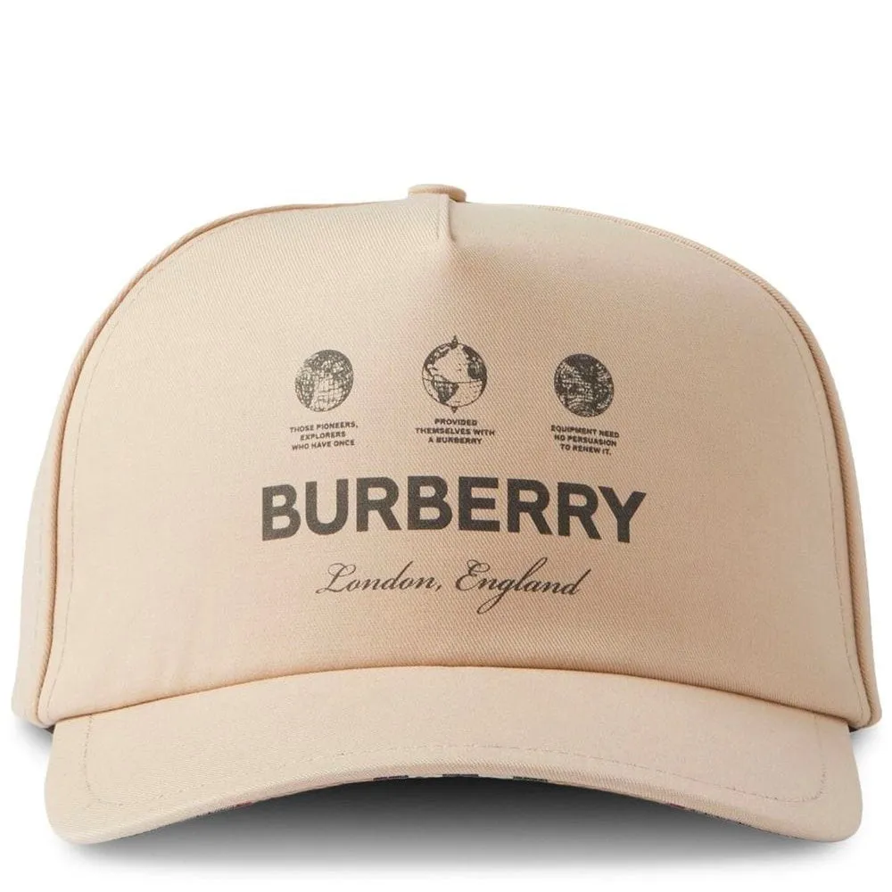 Burberry Globe Logo Cotton Cap