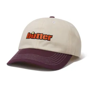 Butter Goods - Ace 6 Panel Cap Natural/Wine