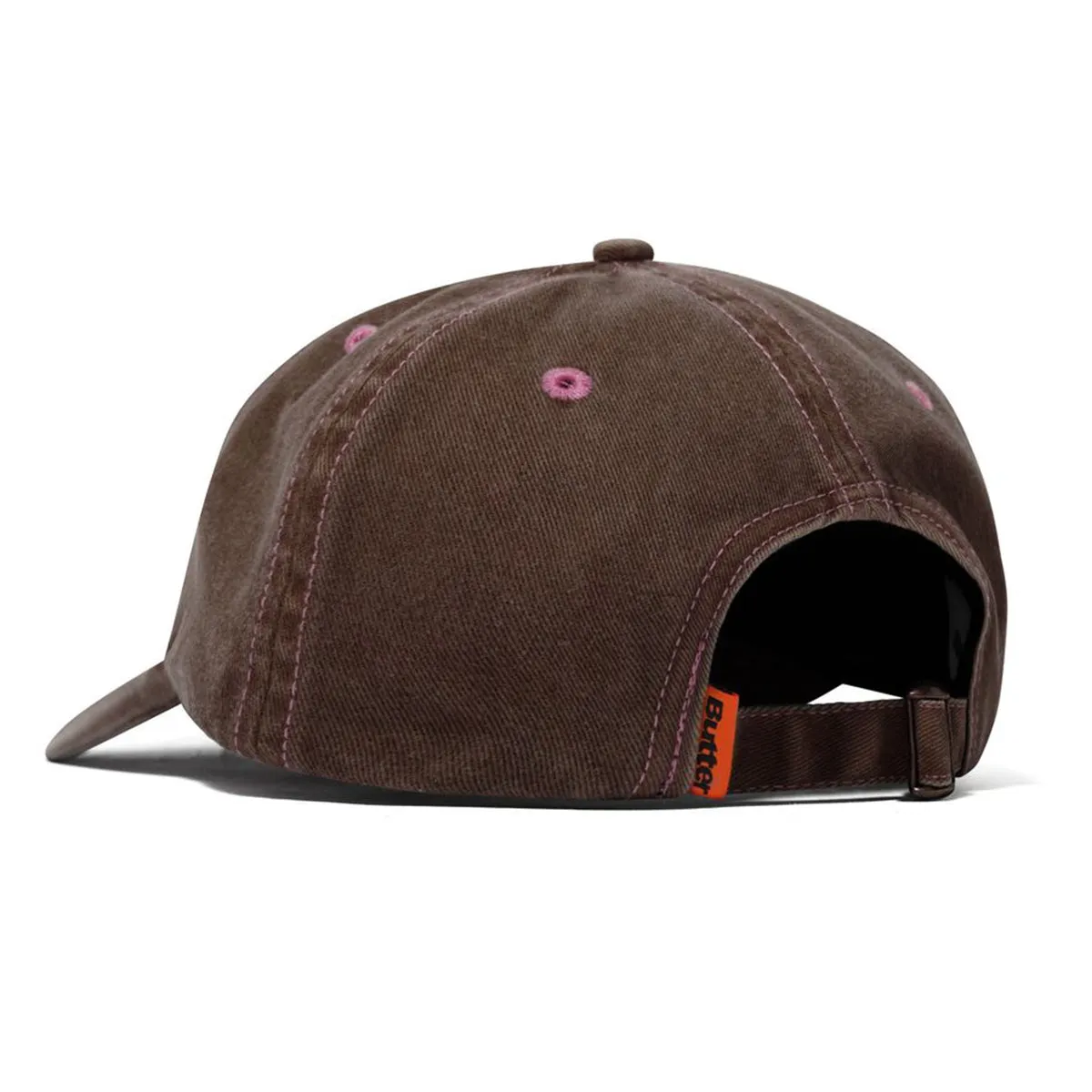 Butter Goods - Rounded Logo 6 Panel Cap Washed Brown