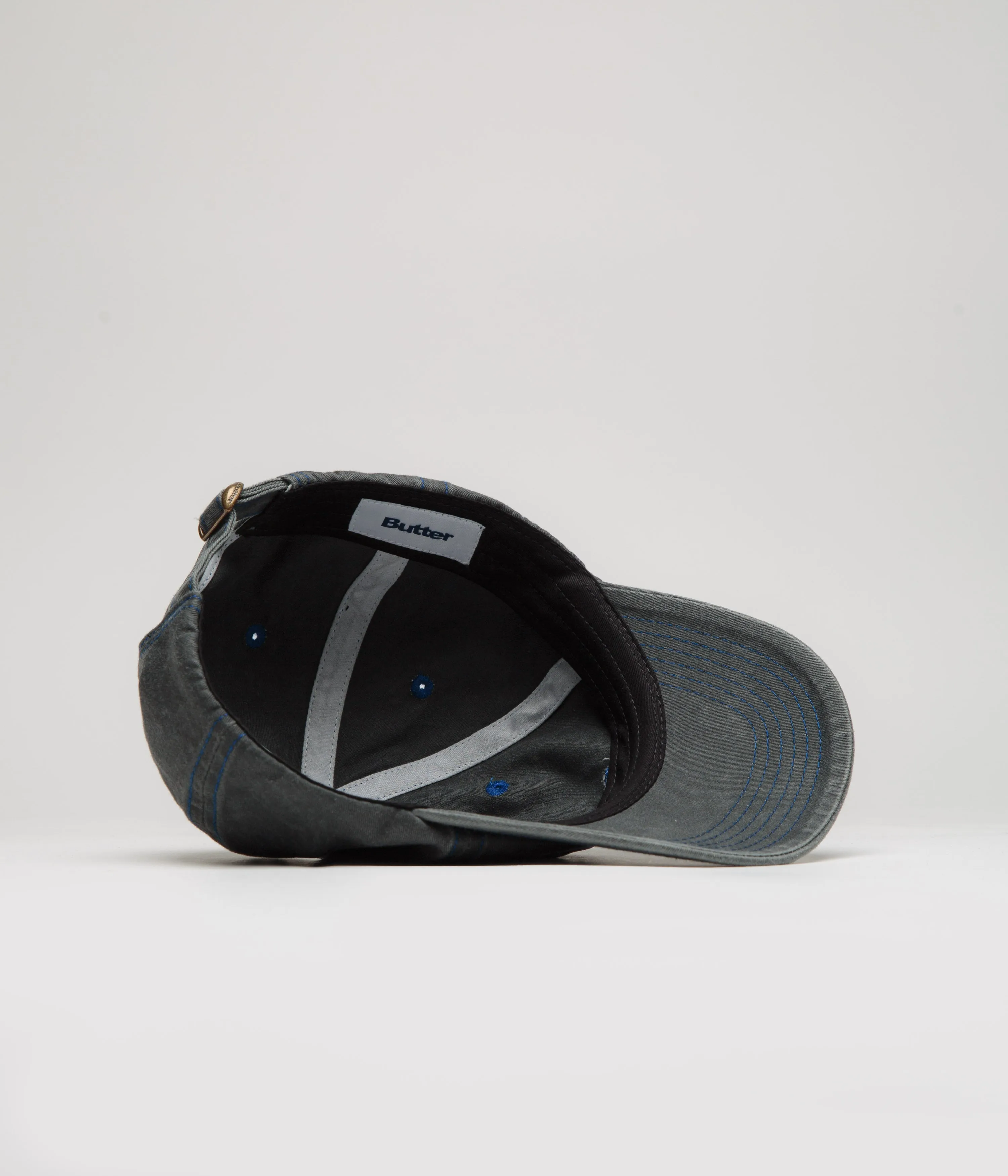 Butter Goods Rounded Logo Cap - Washed Black / Blue
