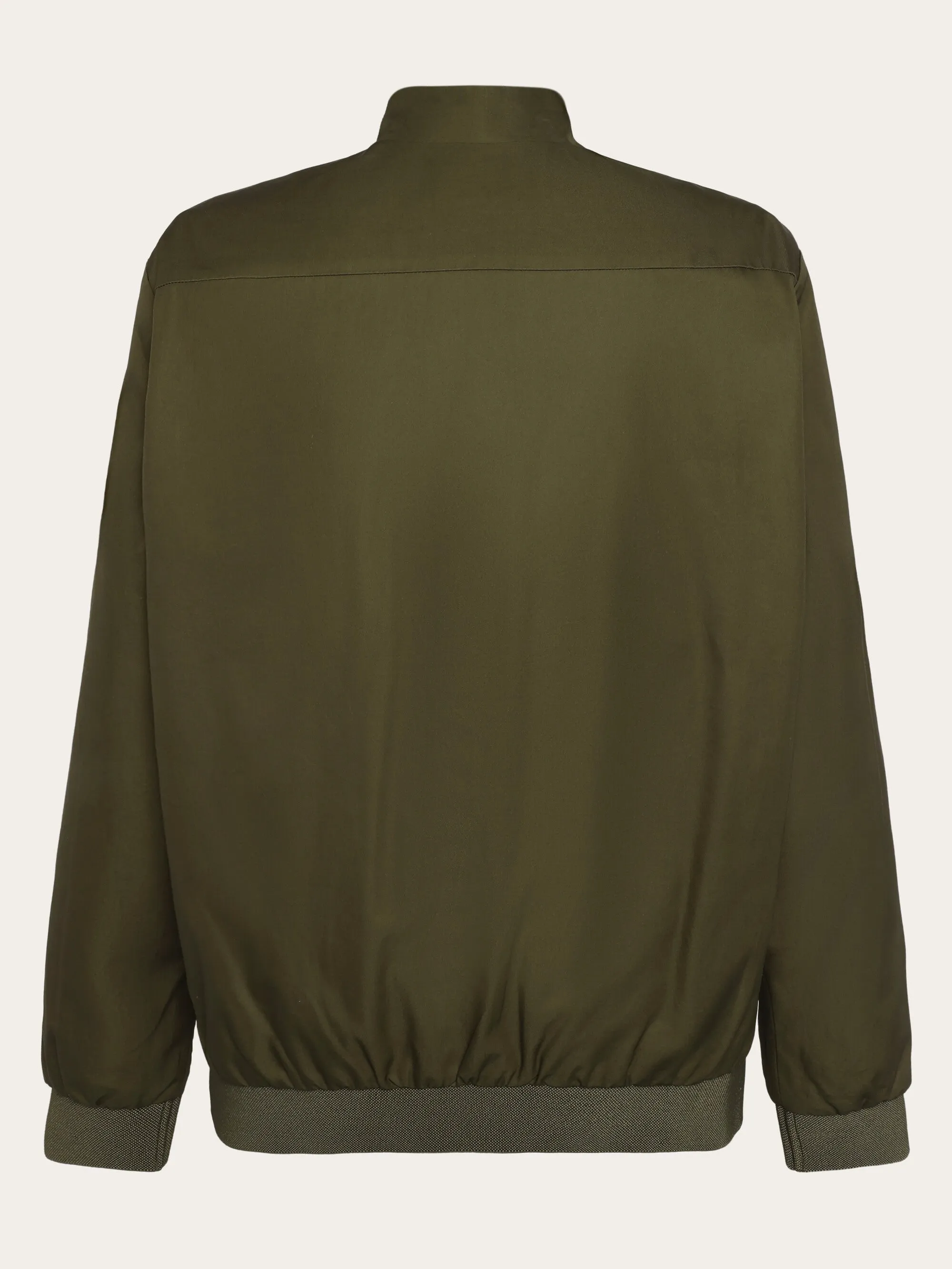Canvas Light shell bomber jacket - GOTS/Vegan - Burned Olive Knowledge Cotton