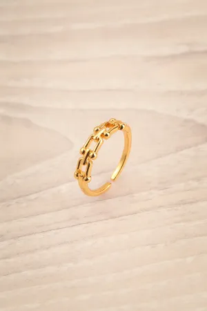 Chaponost | Beaded U-Link Adjustable Ring