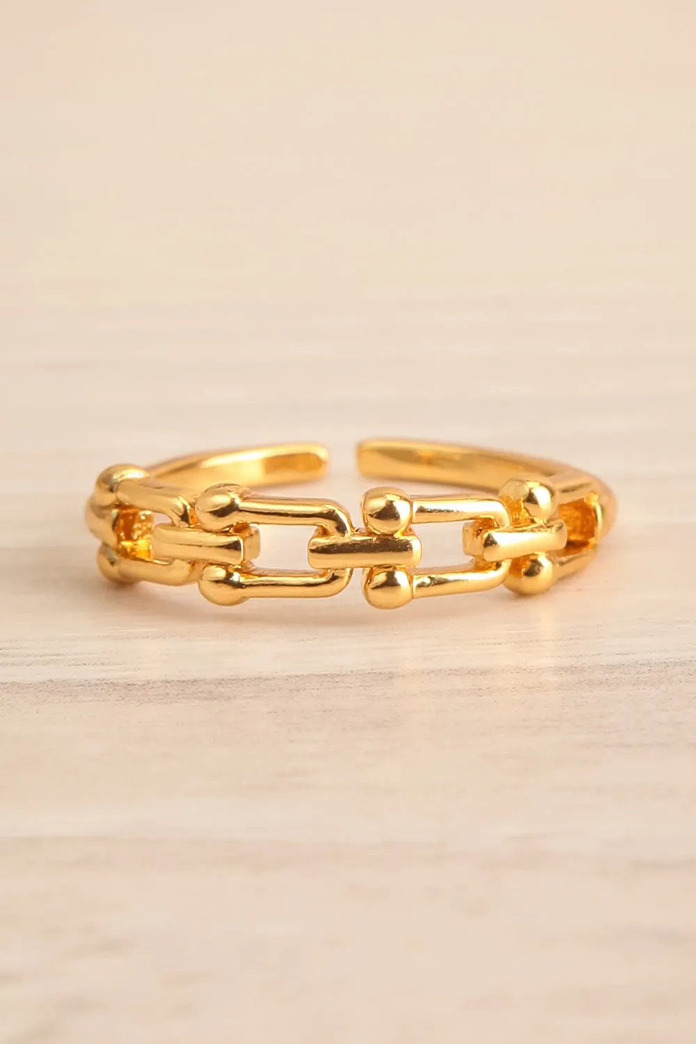 Chaponost | Beaded U-Link Adjustable Ring