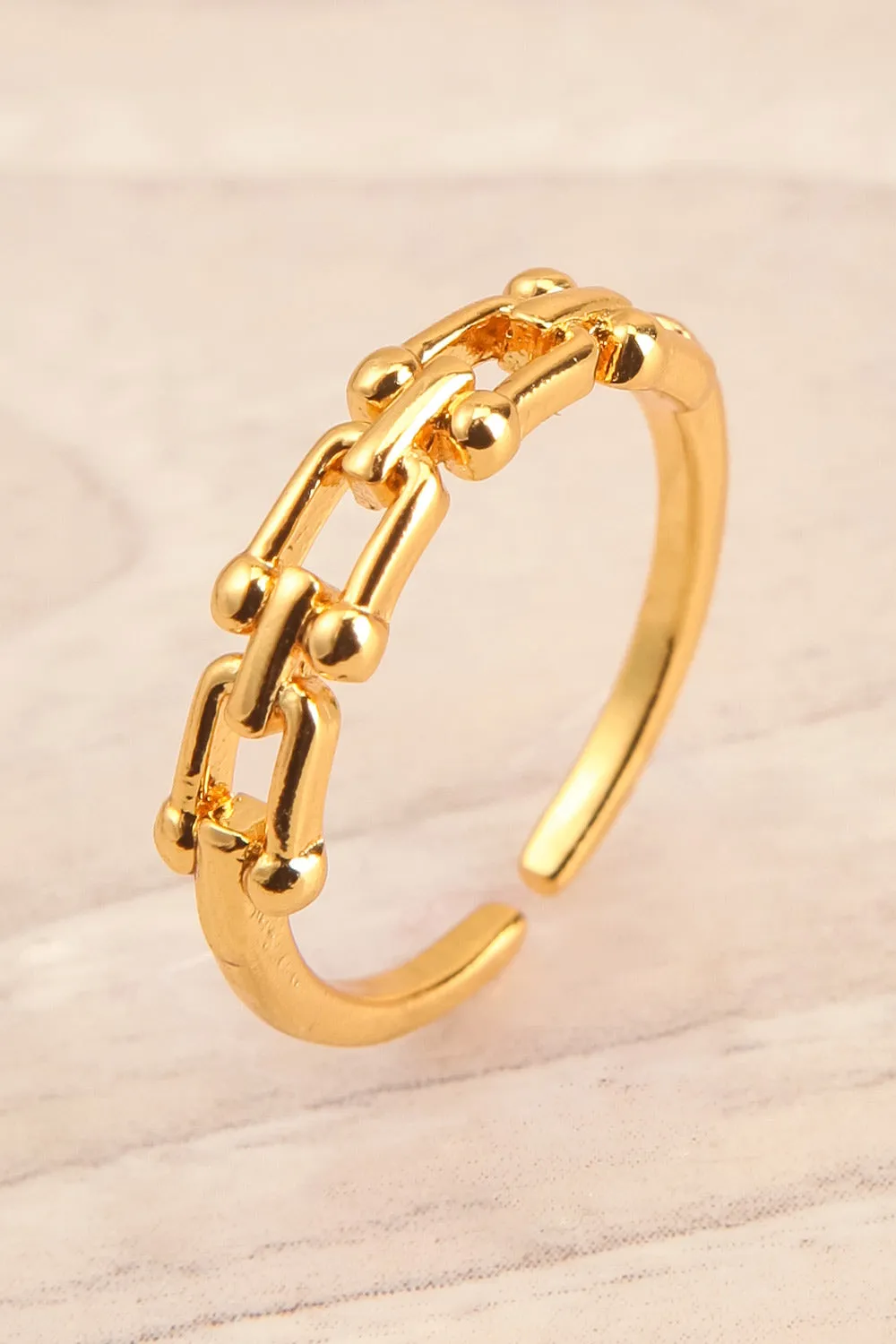 Chaponost | Beaded U-Link Adjustable Ring