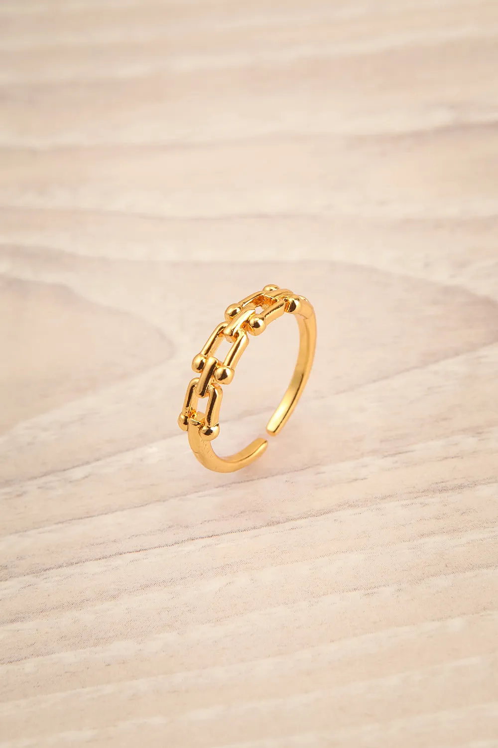 Chaponost | Beaded U-Link Adjustable Ring