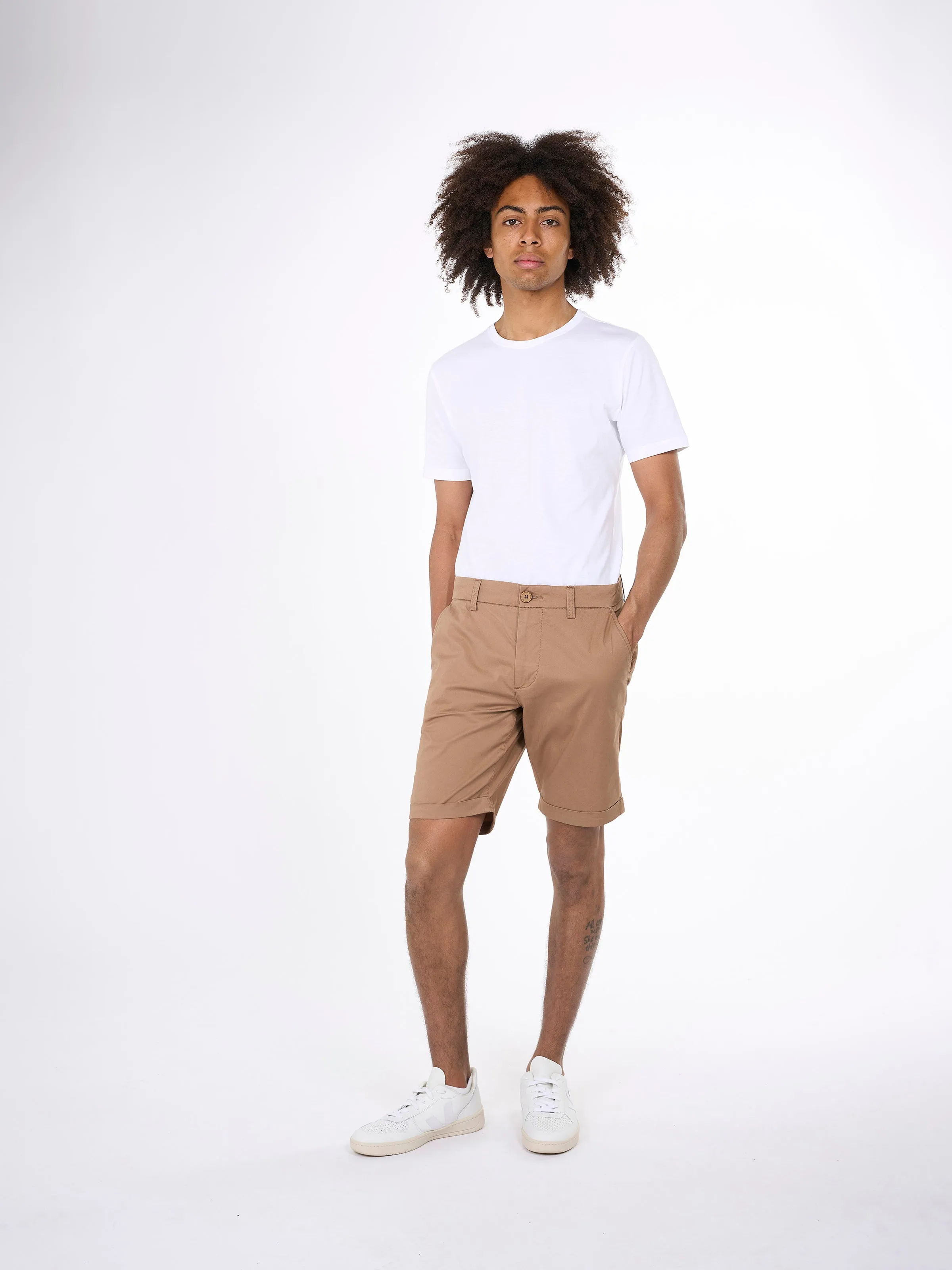 CHUCK regular chino poplin shorts - Tuffet Knowledge Cotton