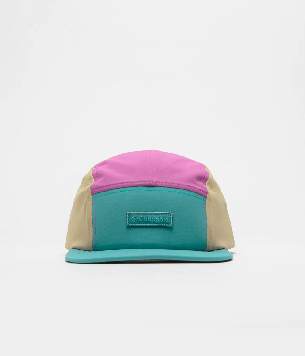 Columbia Creek Side 5 Panel Cap - Teal / Razzle / Canoe