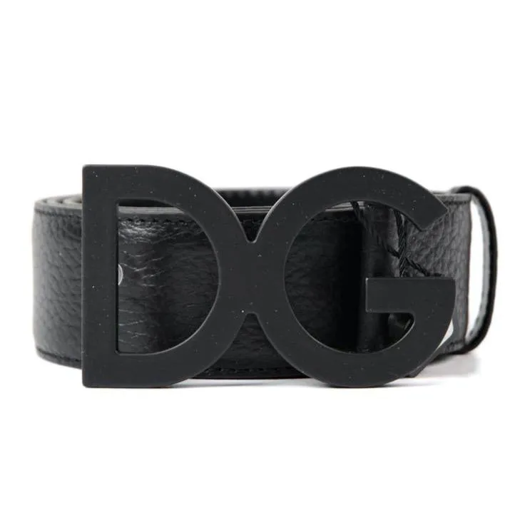 Dolce & Gabbana Black Leather Belt