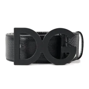 Dolce & Gabbana Black Leather Belt
