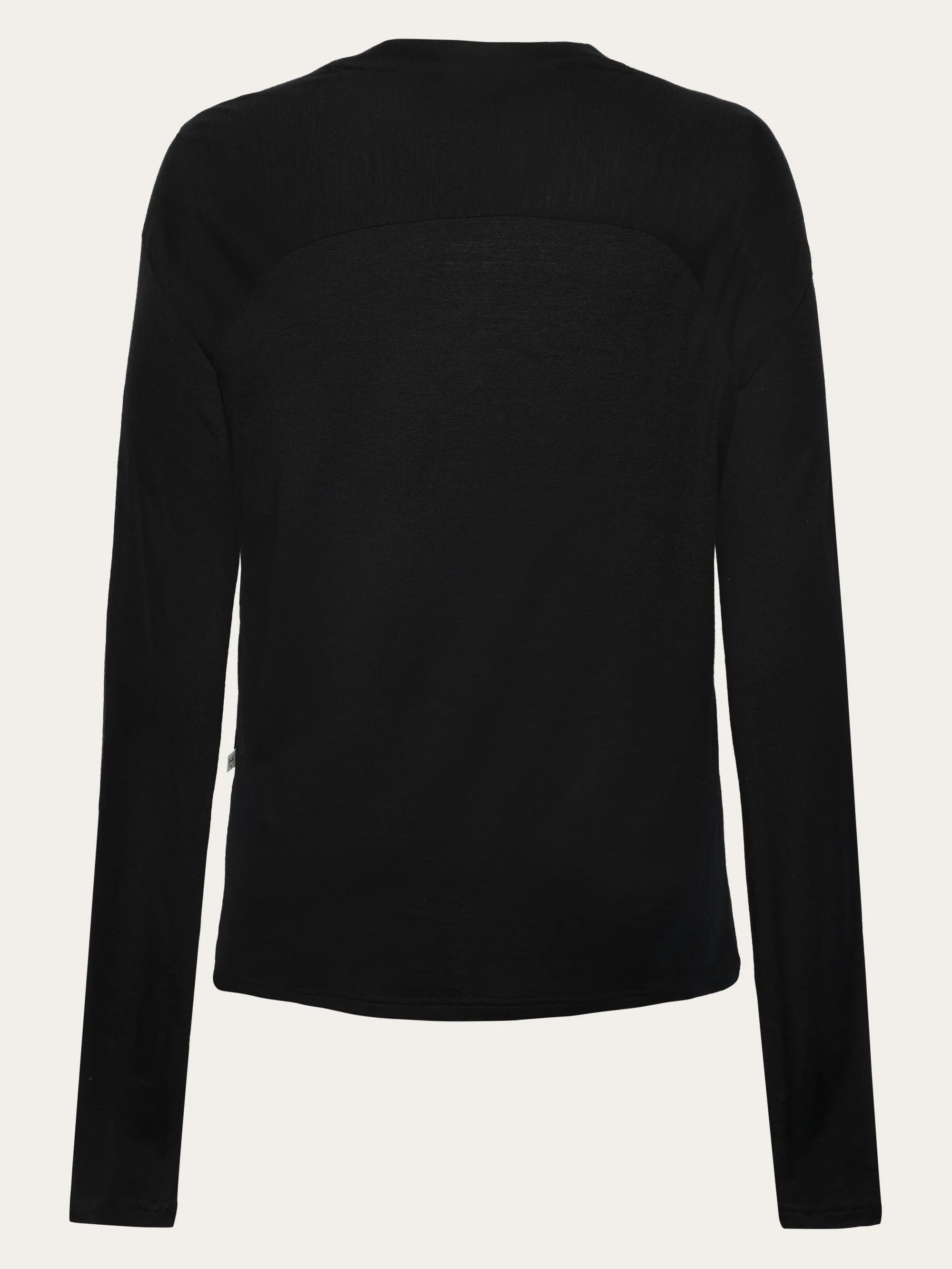 Dynamic Wool 175 Single constructed long sleeve t-shirt - RWS - Black Jet Knowledge Cotton