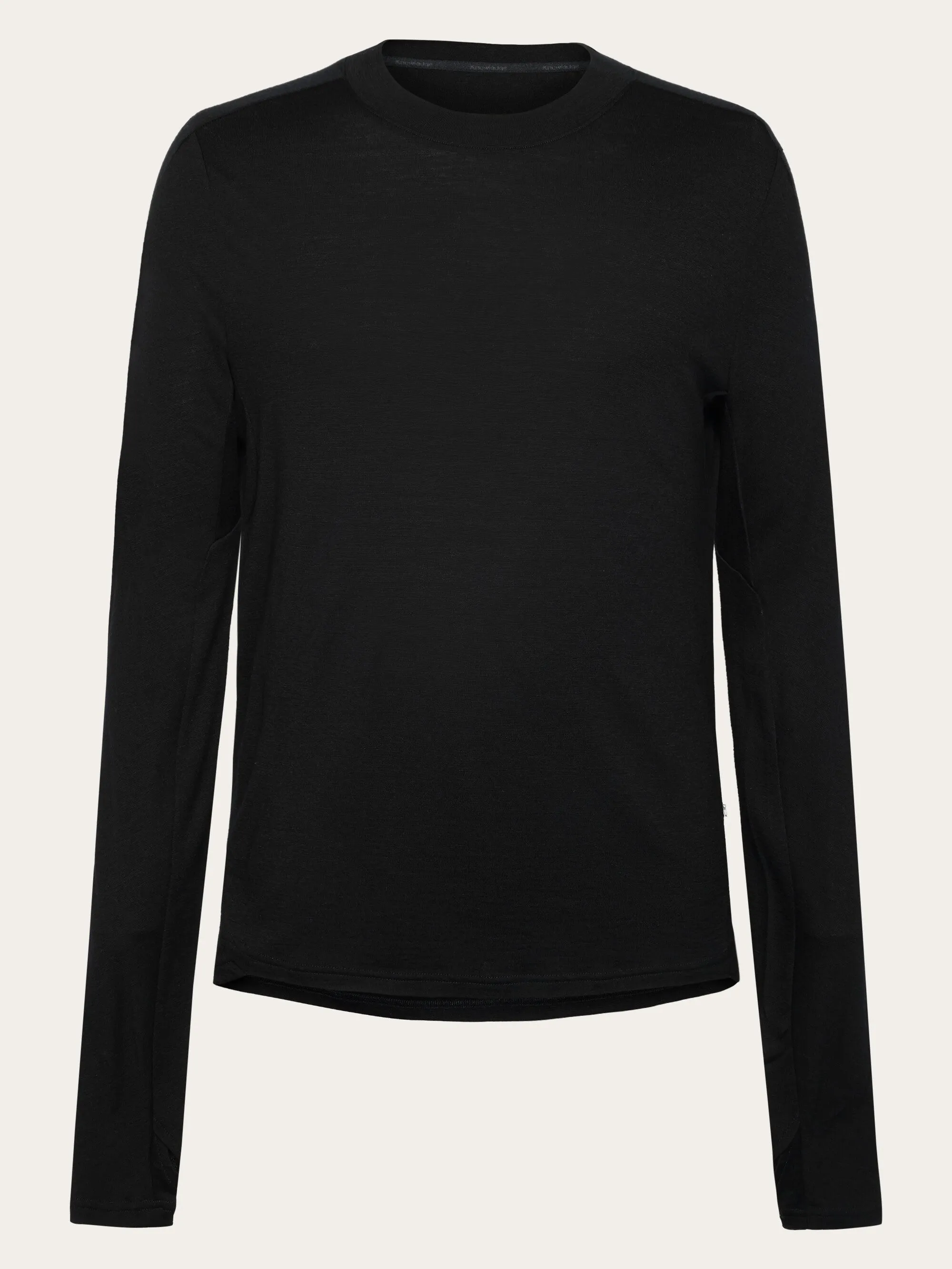 Dynamic Wool 175 Single constructed long sleeve t-shirt - RWS - Black Jet Knowledge Cotton
