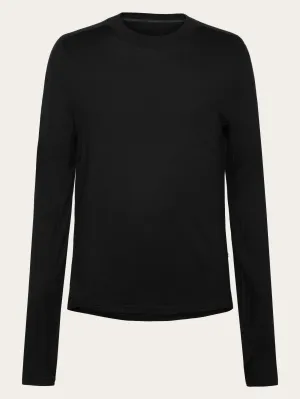Dynamic Wool 175 Single constructed long sleeve t-shirt - RWS - Black Jet Knowledge Cotton