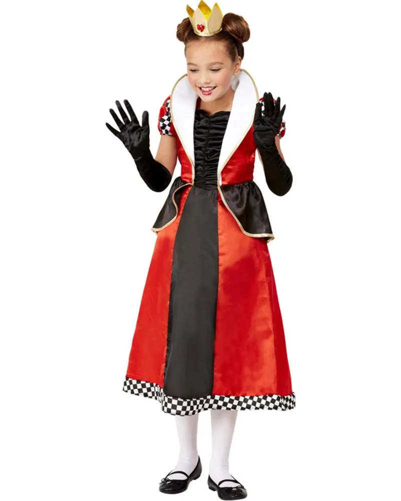 Elegant Queen of Hearts Girls Costume