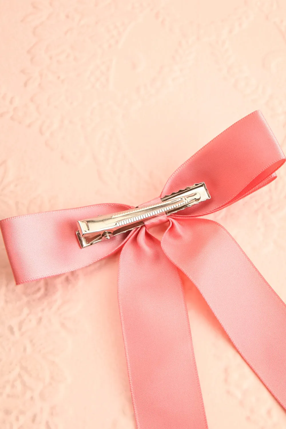 Ezelle Dusty Pink | Satin Bow Hair Clip