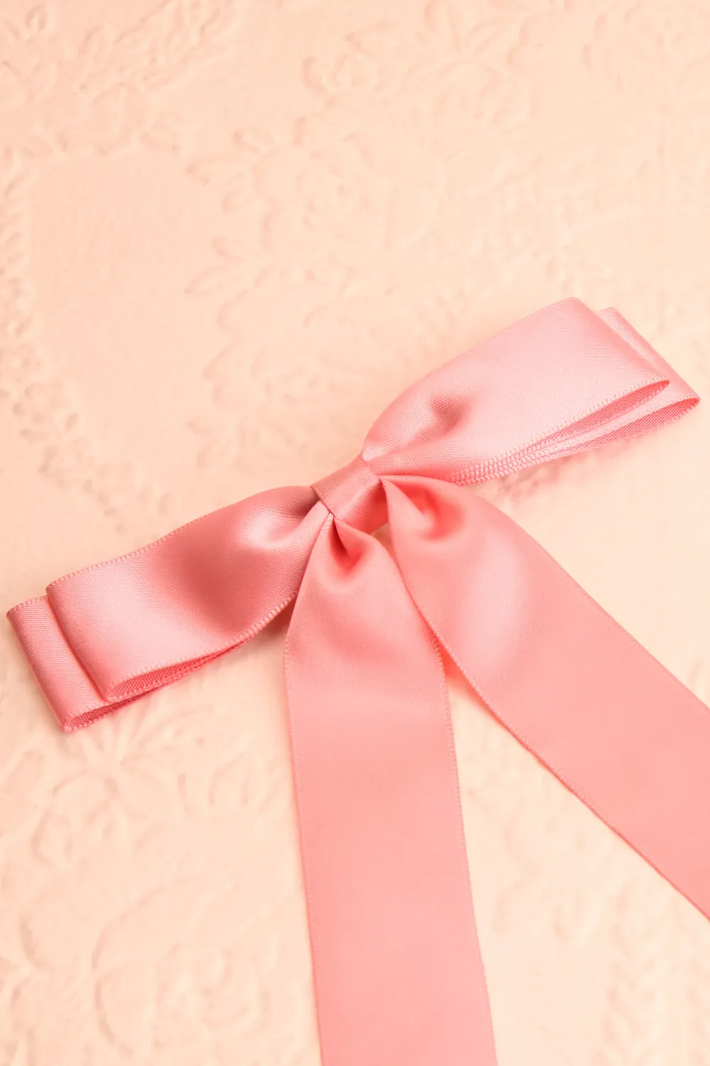 Ezelle Dusty Pink | Satin Bow Hair Clip