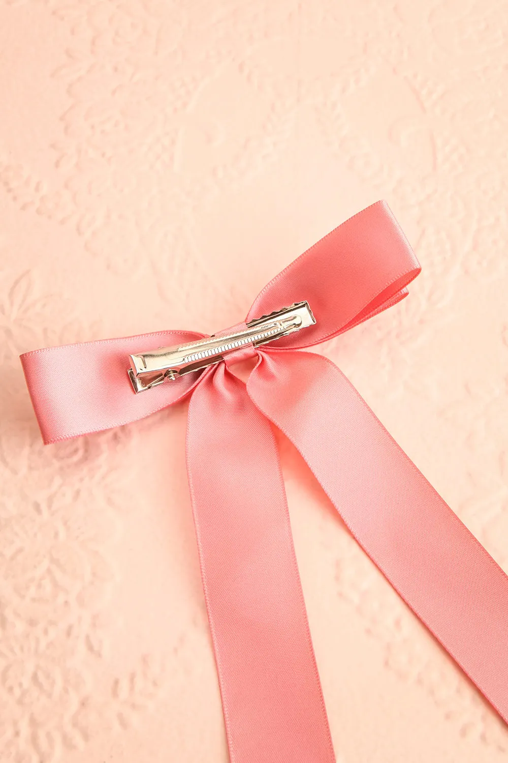 Ezelle Dusty Pink | Satin Bow Hair Clip