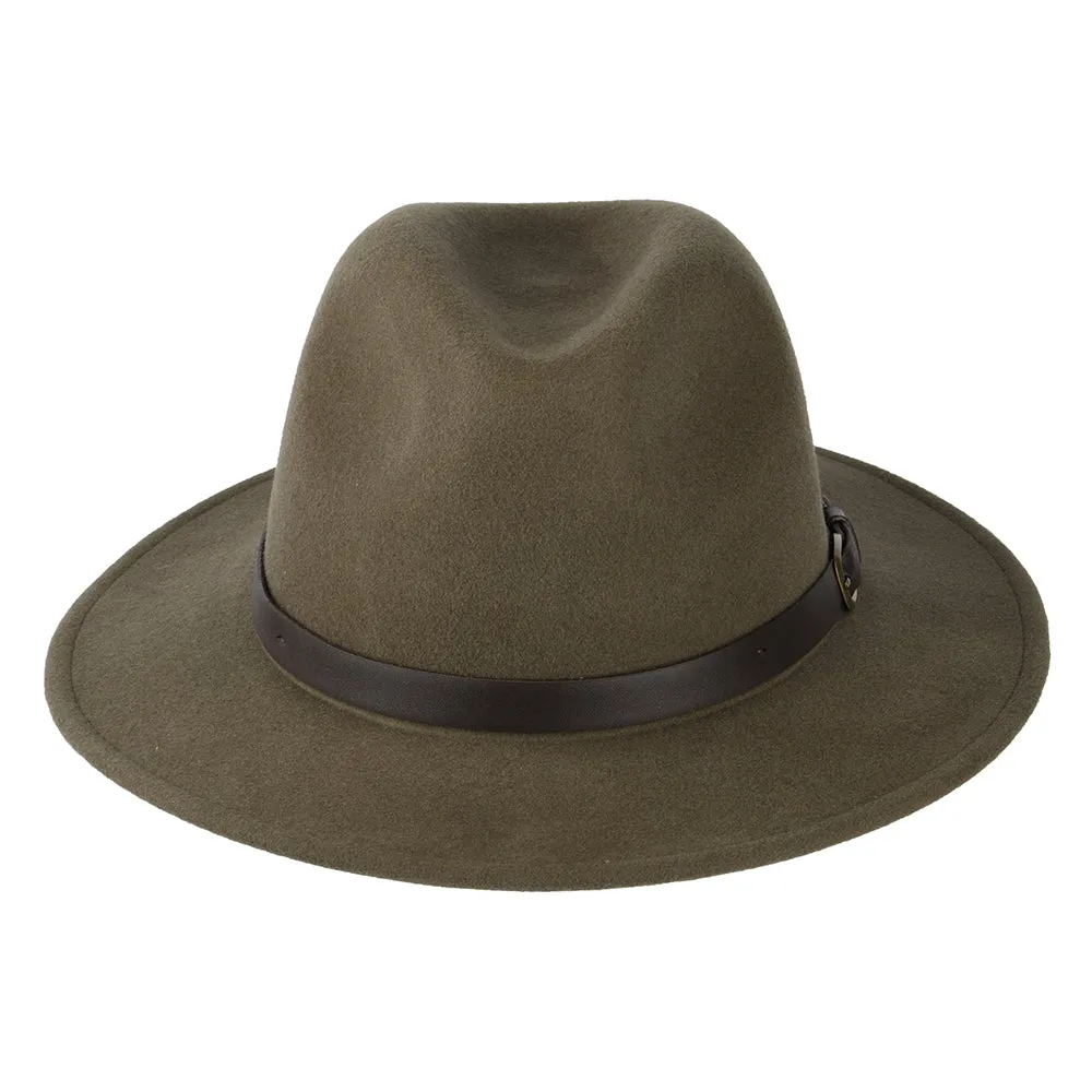 Failsworth Hats Adventurer Showerproof Fedora Hat - Olive