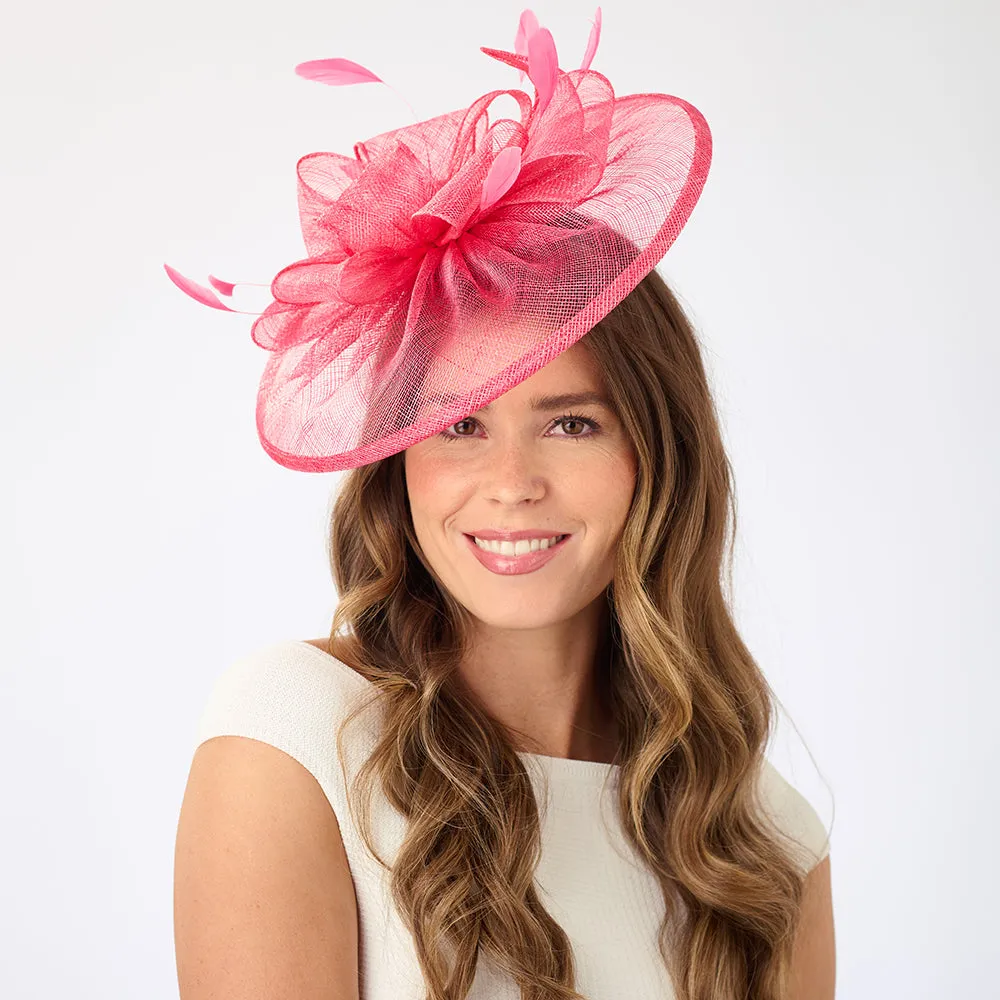 Failsworth Hats Ginny Disc Fascinator - Coral
