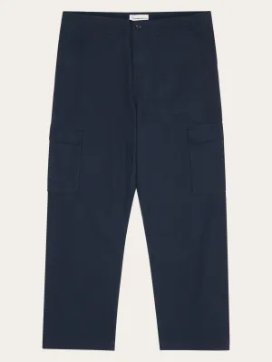 FLINT wide slub yarn pants - GOTS/Vegan - Total Eclipse Knowledge Cotton