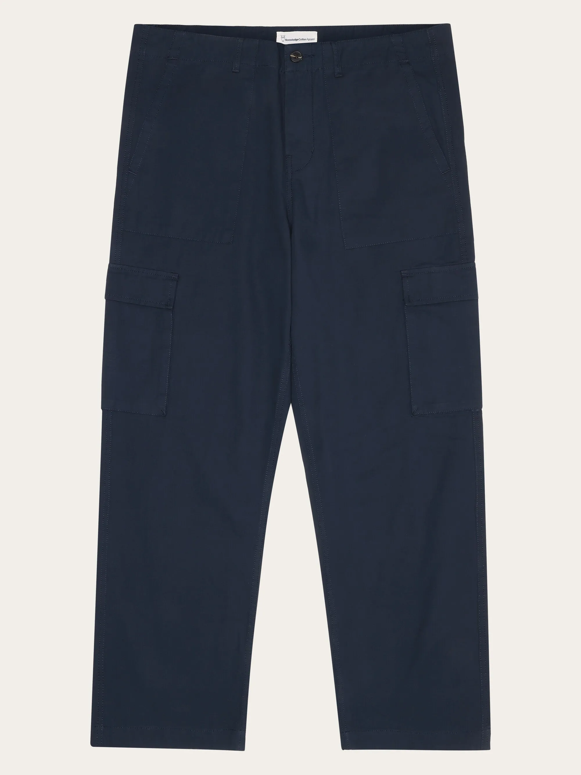 FLINT wide slub yarn pants - GOTS/Vegan - Total Eclipse Knowledge Cotton