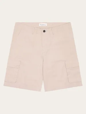 FLINT wide slub yarn shorts - GOTS/Vegan - Light feather gray Knowledge Cotton