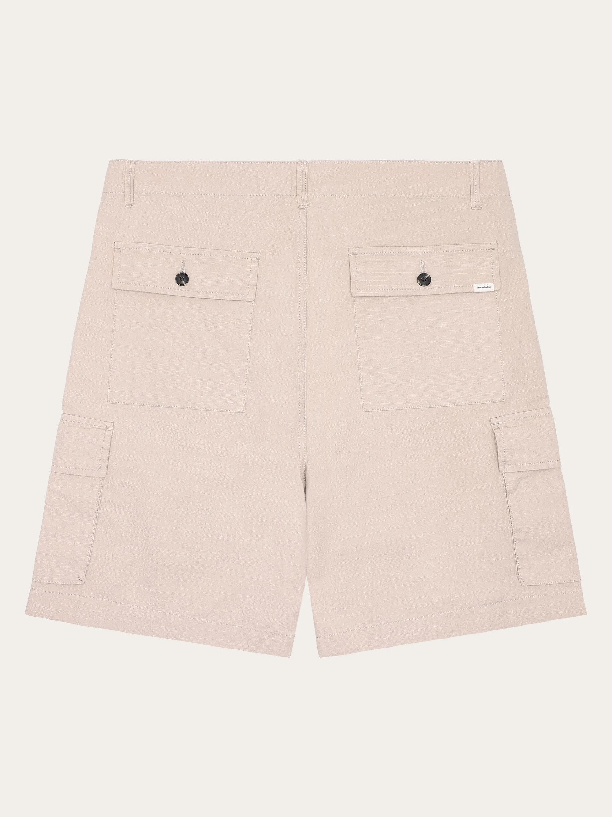 FLINT wide slub yarn shorts - GOTS/Vegan - Light feather gray Knowledge Cotton