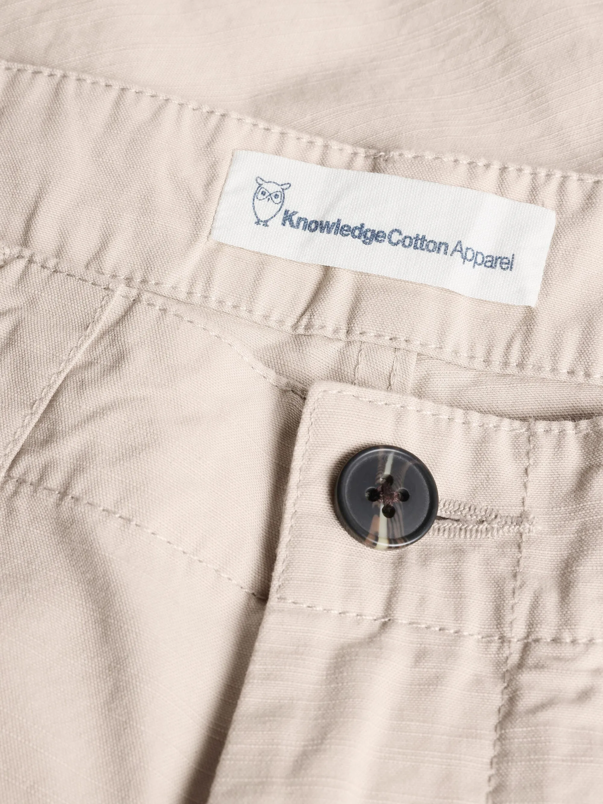 FLINT wide slub yarn shorts - GOTS/Vegan - Light feather gray Knowledge Cotton