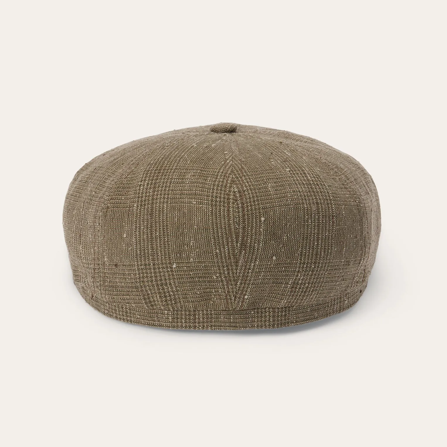 Glen Check Linen/Silk Hatteras Cap -STETSON