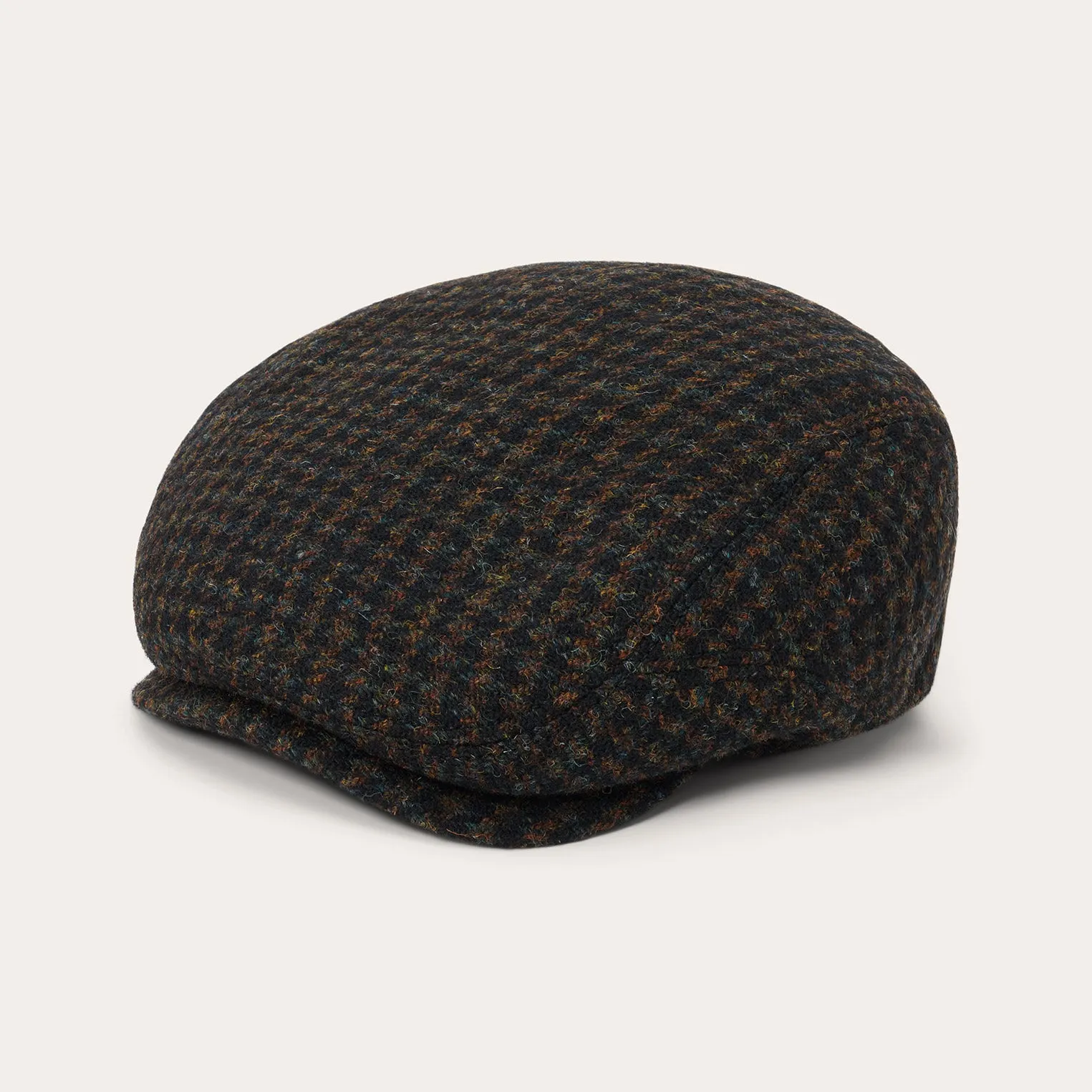 Harris Tweed Houndstooth Driver Cap -STETSON