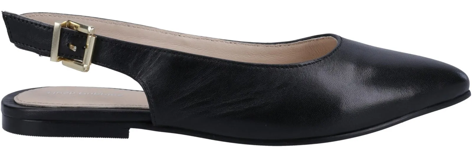 Hush Puppies Demi Womens Leather Slingback Ballerina Shoe