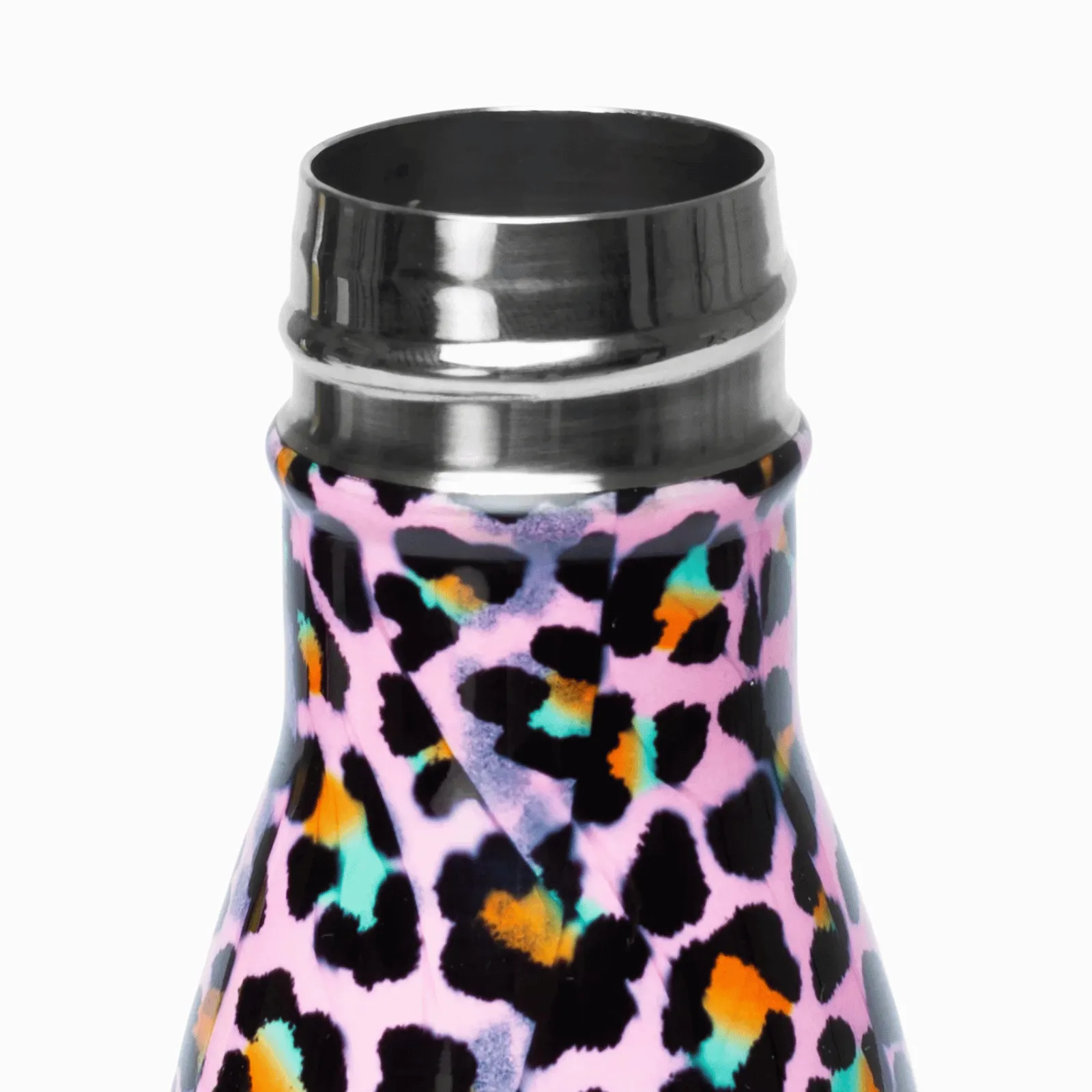 Hype Metal Disco Water Bottle - Leopard Print