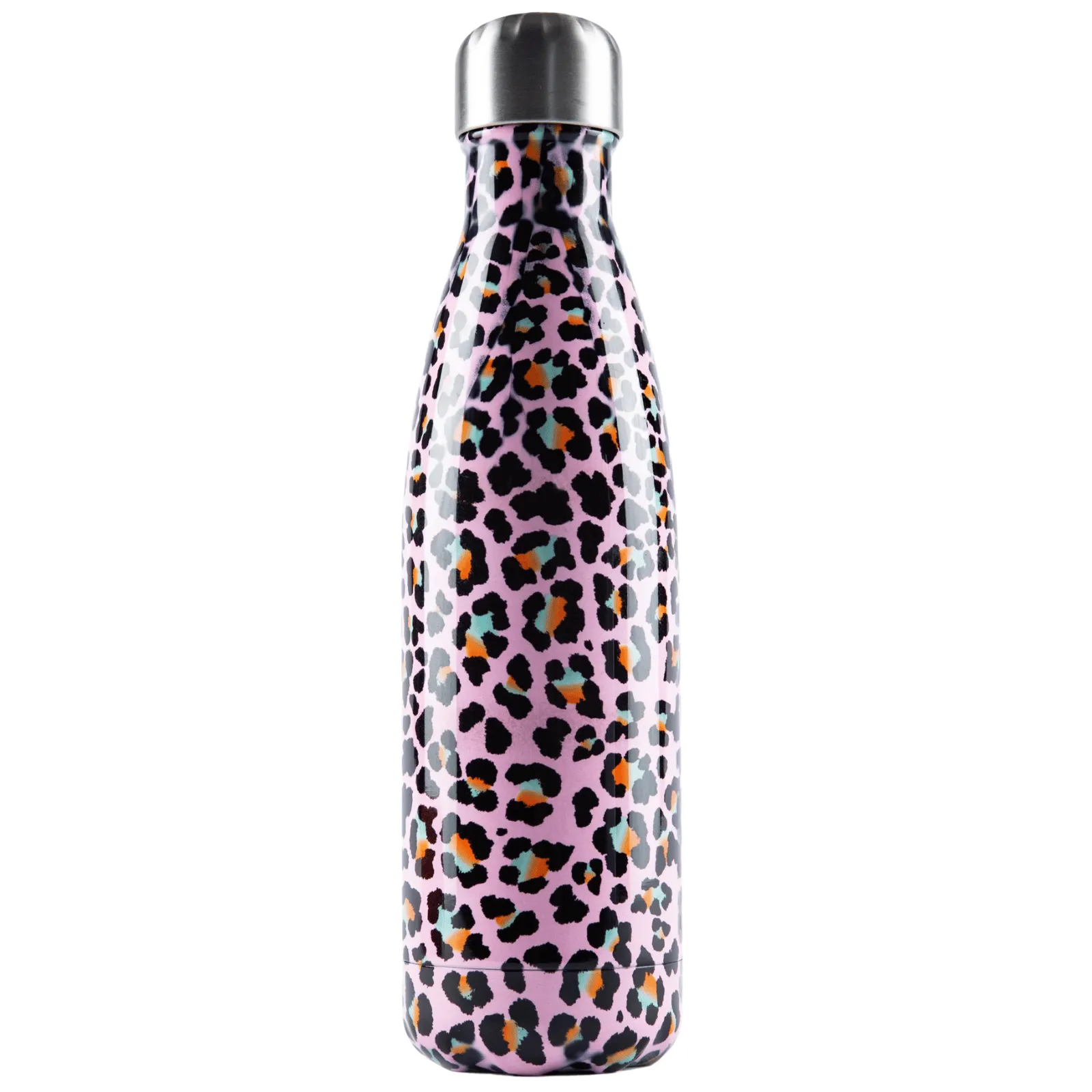 Hype Metal Disco Water Bottle - Leopard Print