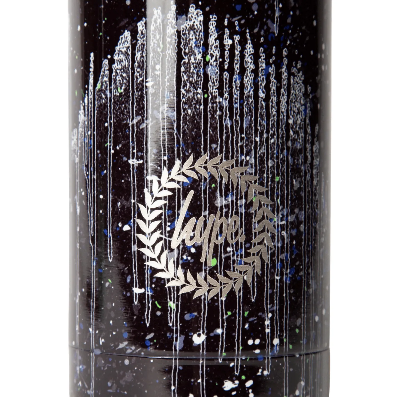 Hype Thermal  Water Bottle - Black Glitter Drips