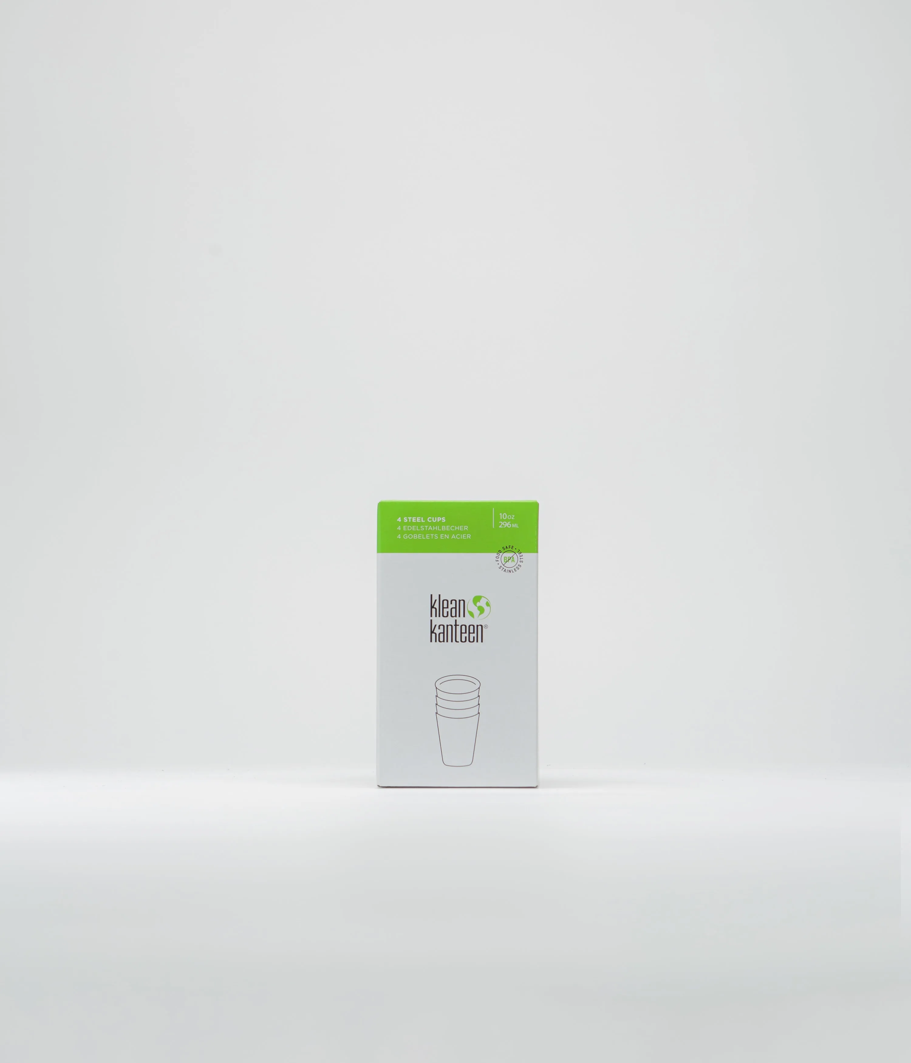 Klean Kanteen 296ml Steel Cup (4 Pack) - Brushed Stainless