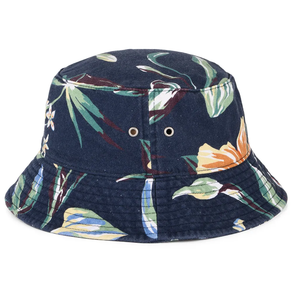 Levi's Hats Headline Floral Bucket Hat - Navy Blue