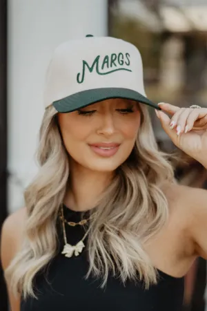 Margs Trucker Hat for Women in Dark Green/Tan | KDC-BC-1107-DGN-TAN