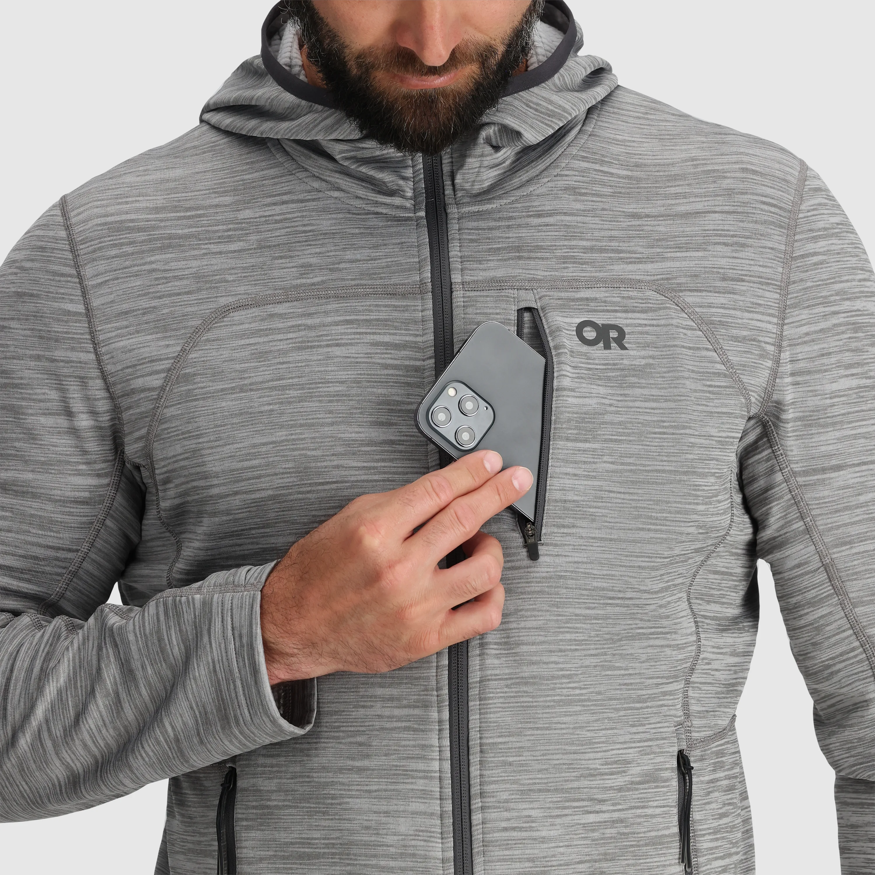 Men's Vigor Grid Fleece Full Zip Hoodie Outdoor Research