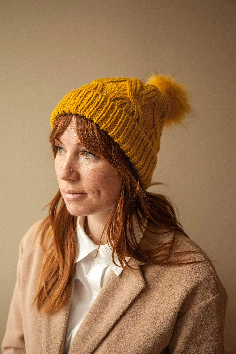 Muscaa Mustard | Knit Tuque w/ Pompom