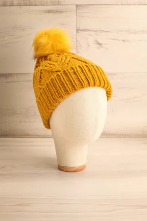 Muscaa Mustard | Knit Tuque w/ Pompom