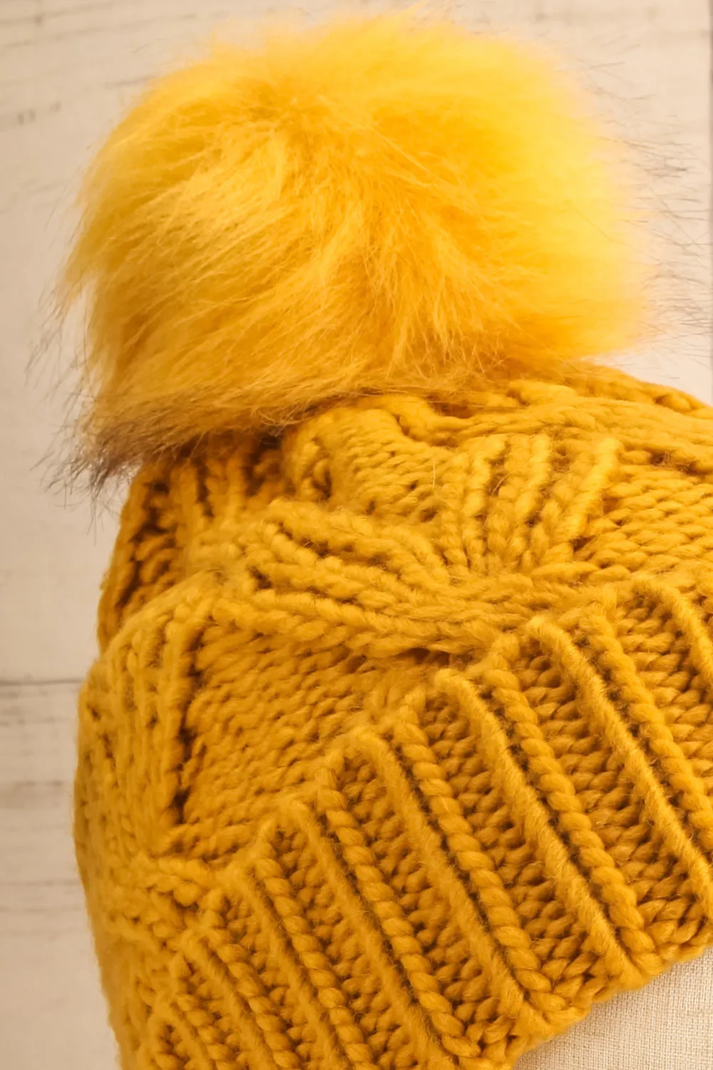 Muscaa Mustard | Knit Tuque w/ Pompom